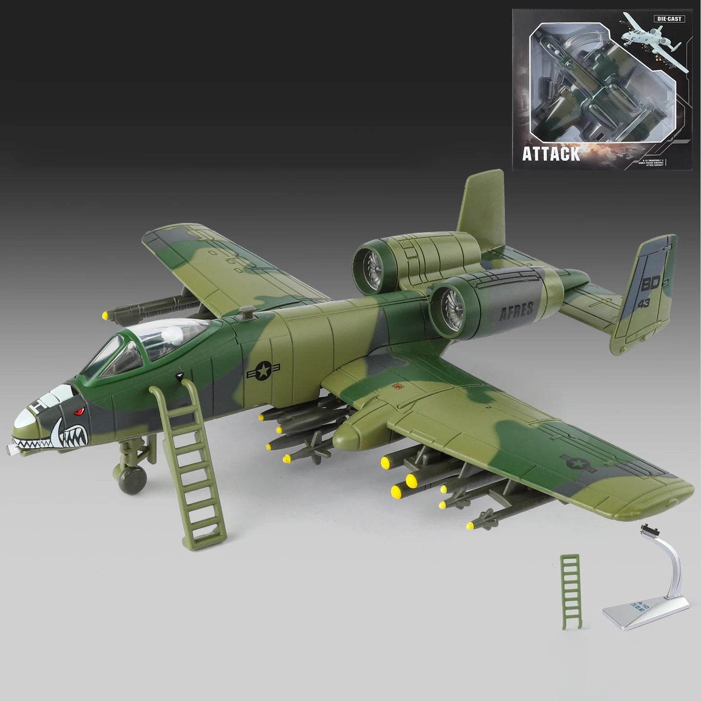 1/72 Thunderbolt II A-10 Warthog Hog Alloy Die Casting Fighting Plane Model New Fighter Model Children's Toy Birthday Gifts Boys