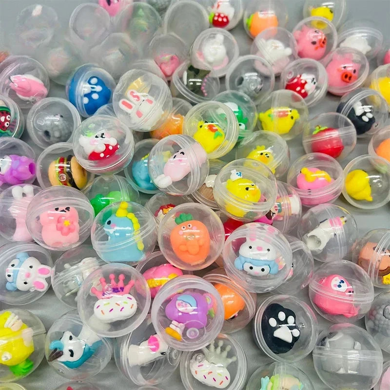 30/50 Pcs 32mm Transparent Eggshell Mixed Toy Kids Birthday Party Favor Pinata Gift Bag Filler Carnival Best Gift Reward