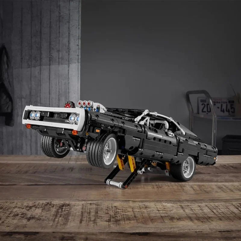 Technical Vehicles Dodge Charger Racing Car Building Blocks Set Toys Model Fast Furious MOC Assemble Bricks For Boys Adult Gifts