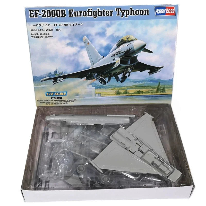 TRUMPETER 1/72 EF-2000B Eurofighter Typhoon Fighter Plastic Assembly Puzzle Model