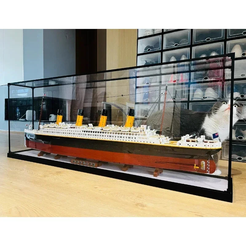 9090Pcs Building Bricks 1.35M Large Titanic Cruise Ship Steamship Model Bricks Fit Christmas Birthday Gift Home Decor