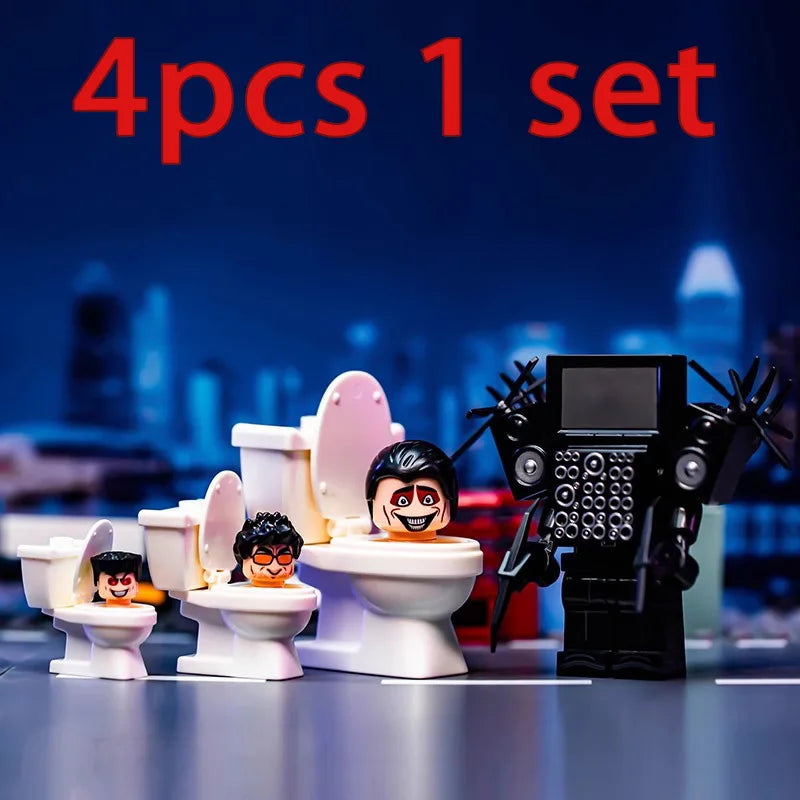 Titan Series Skibidi Toilet Building Blocks KDL823 k2184 Children Toys Set Clock TV Man Model DIY Bricks Toys For Christmas Gift