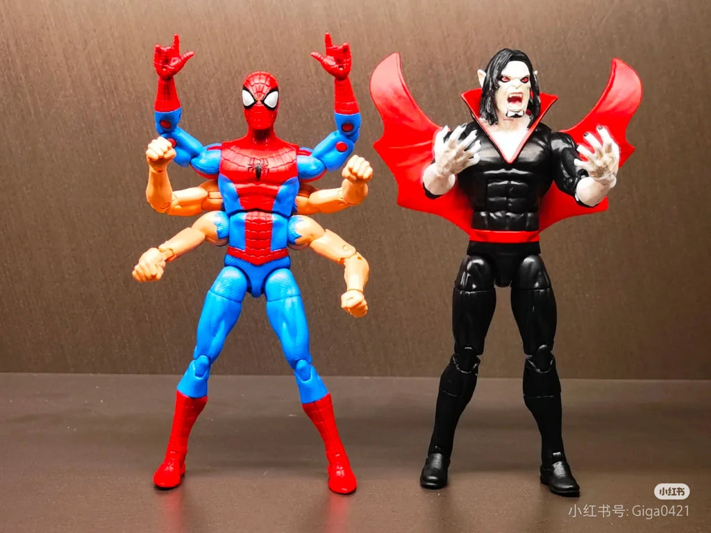 original  Marvel Legends Series Six Arm SpiderMan Vs Morbius 2 Pack Walmart Exclusive Action Figure Model Toy Hobby Gift