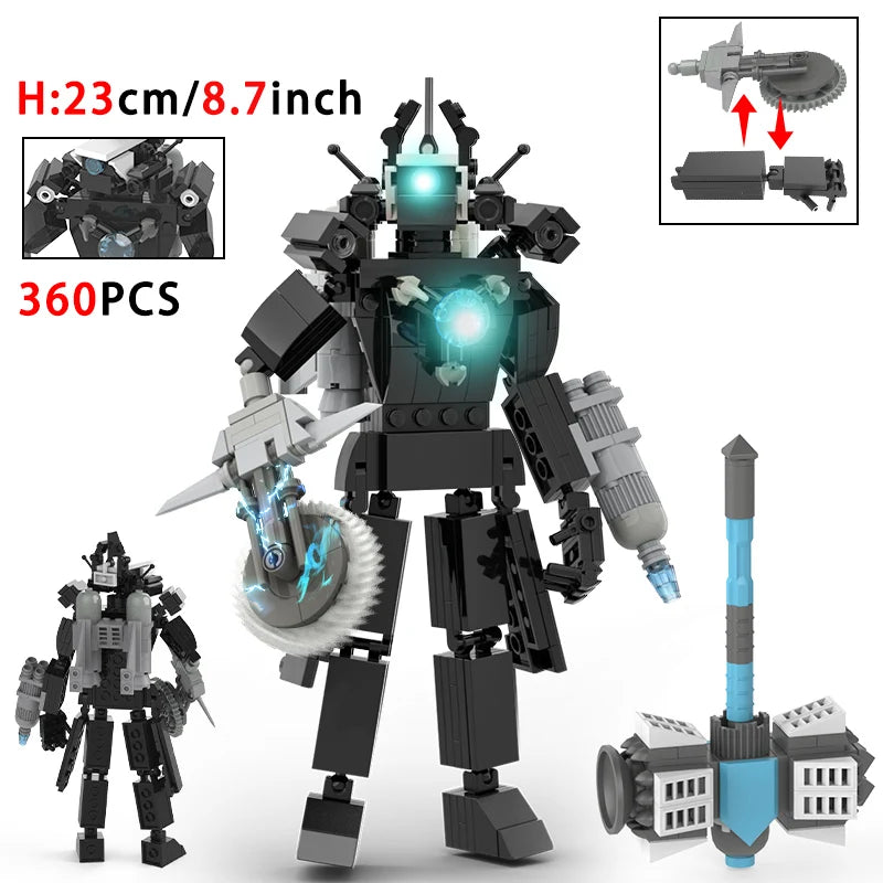 Skibidi Toilet Figures Building Blocks Set Speakerman Cameraman Tvman Bricks Model Toys for Kid Xmas birthday Ideas Gifts