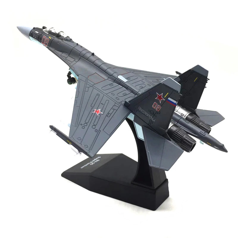 JASON TUTU 1/100 Scale Diecast Alloy Model Russian Air Force Fighter Su-35 Military Missile Bombe Collect gifts