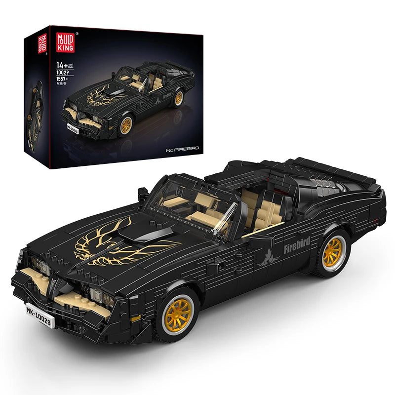 MOULD KING 10029 MOC Technology Firebird Retro American Sports Car Building Block Model, Designer Firas Abu-Jaber
