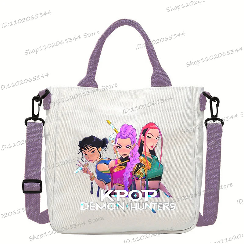 KPop Demon Hunters Anime Women's Crossbody Bag Aesthetics KPop Demon Hunters 2025 Shoulder Bags Korean Fashion  Messenger Bag