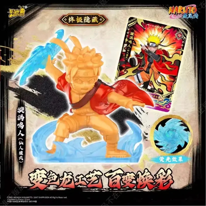 Original KAYOU Naruto Card Uzumaki Naruto Uchiha Sasuke Tsunade Rubber Doll Model Rare Cards Figure Anime Game Hobby Gifts