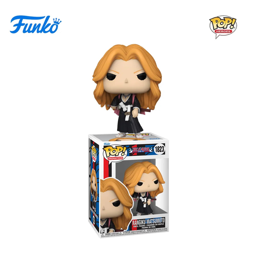 New FUNKO POP Original Anime Cartoon Death God Ichigo Kurosaki Matsumoto Rangiku Toy Figures Collection Model Toys birthday Gift