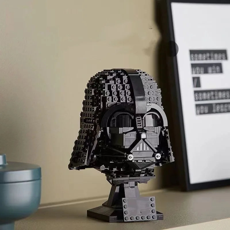 Star Plan MOC Mandalorians Helmet SpaceShip Battle Model Building Block Architecture Education Assembly Model Toy for Kids Gifts