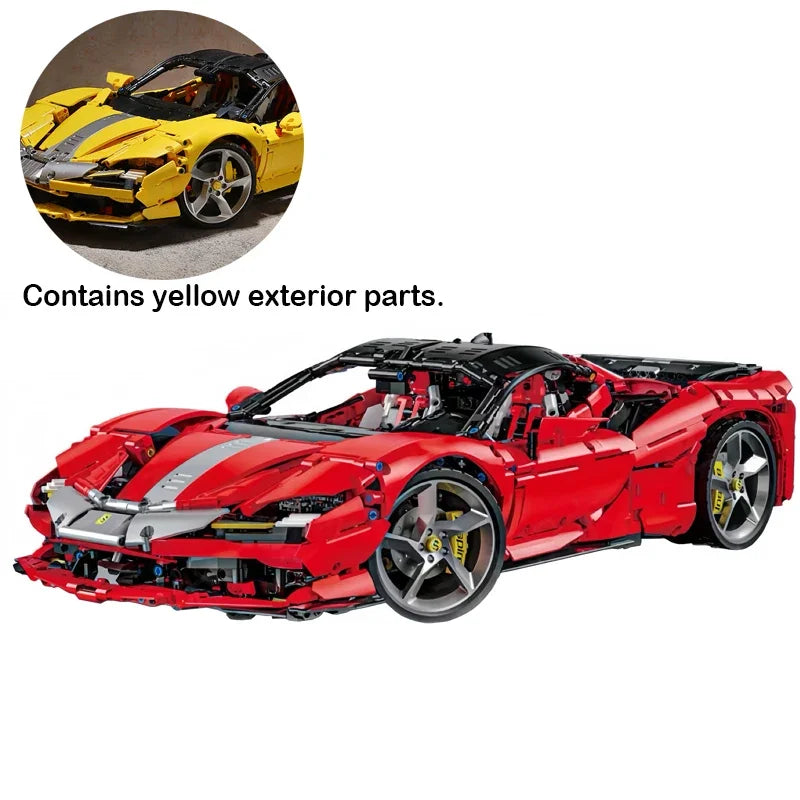 IN STOCK MOC 1:8 Technical RC Sports Car SF90 Building Blocks Model Bricks Assembling Toys for Children Birthday Gift Set