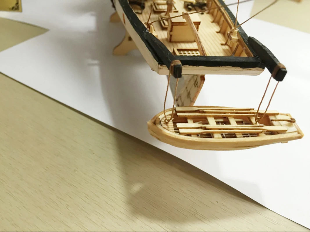 New Version Ancient Ship Model Building Kits Halcon 1840 CNC Brass Cannons Luxurious Sailboat English Instruction
