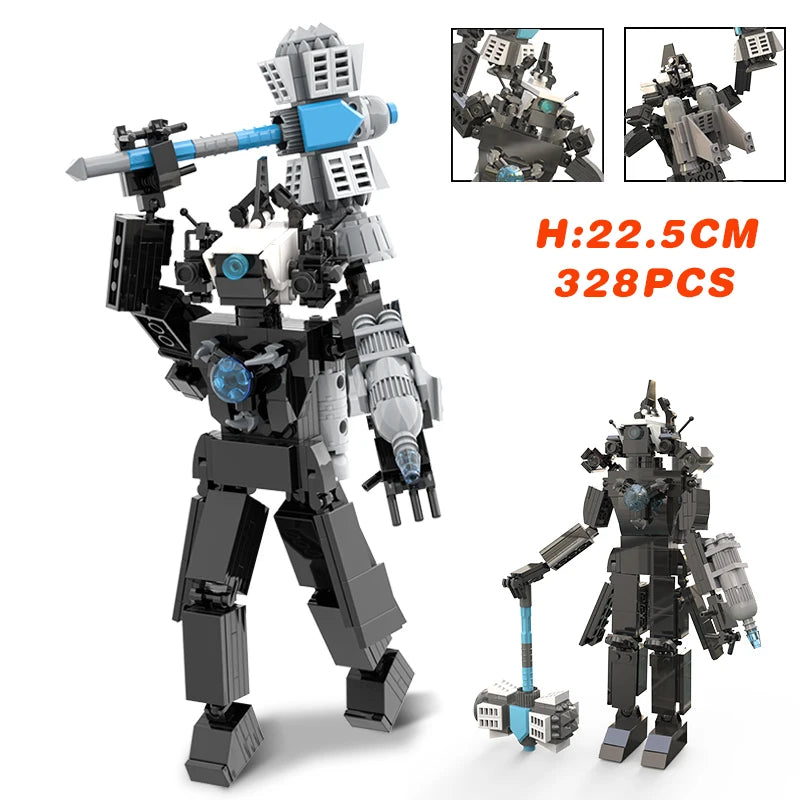 Skibidi Toilet Figures Building Blocks Set Speakerman Cameraman Tvman Bricks Model Toys for Kid Xmas birthday Ideas Gifts