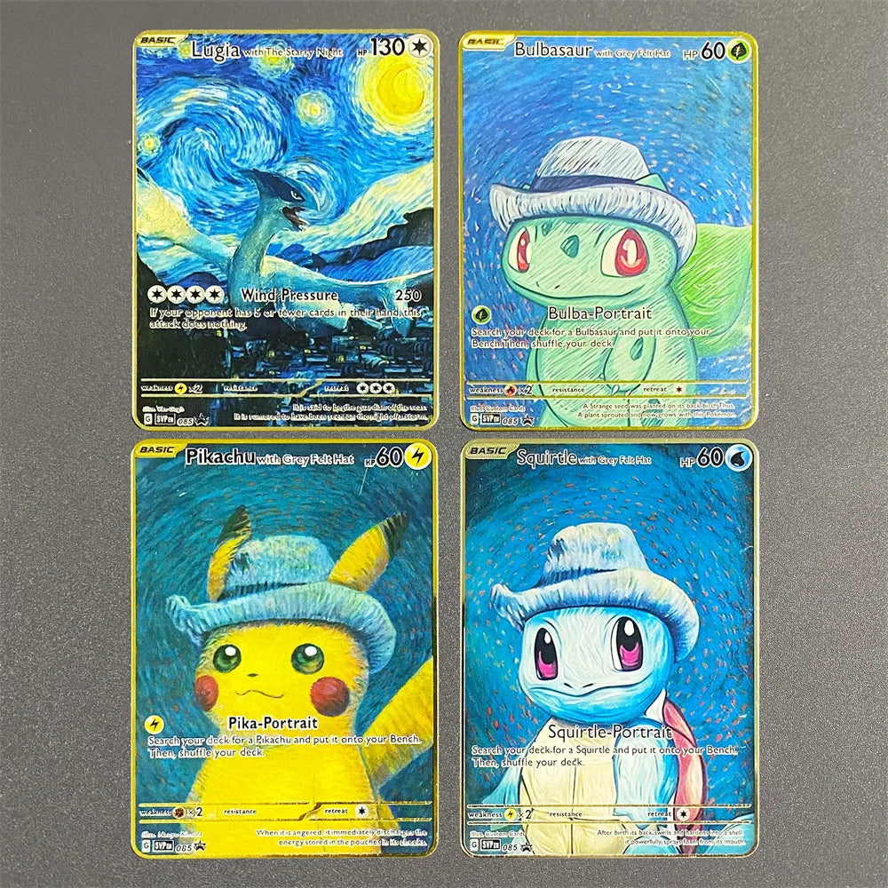 Pokemon Metal Card 10000 Points Pikachu Charizard Arceus Card Golden English Mewtwo Vmax GX Anime Collection Battle Cards Gifts
