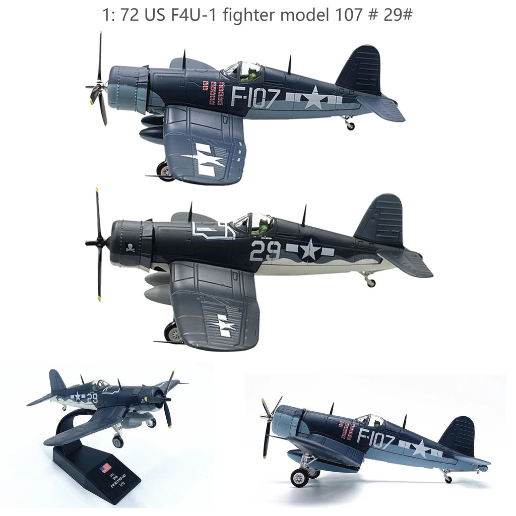 1: 72 WW2 US F4U-1 fighter model semi alloy finished model