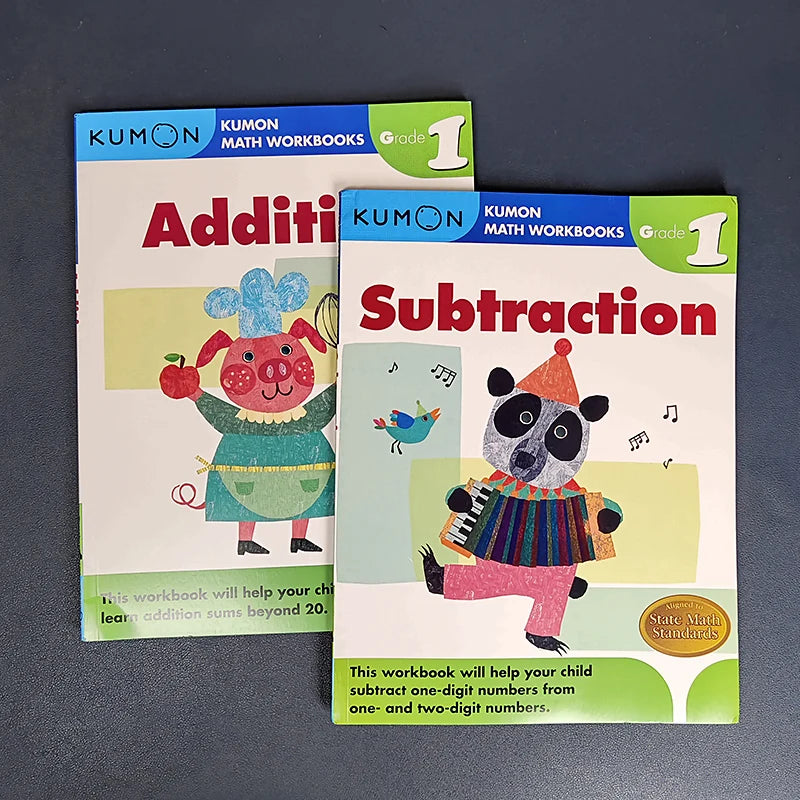 Kumon Calculation Math Workbooks English Book Math Problems Exercises Teaching Books G1-g4 For Age 6-10 Years 2/3 Books