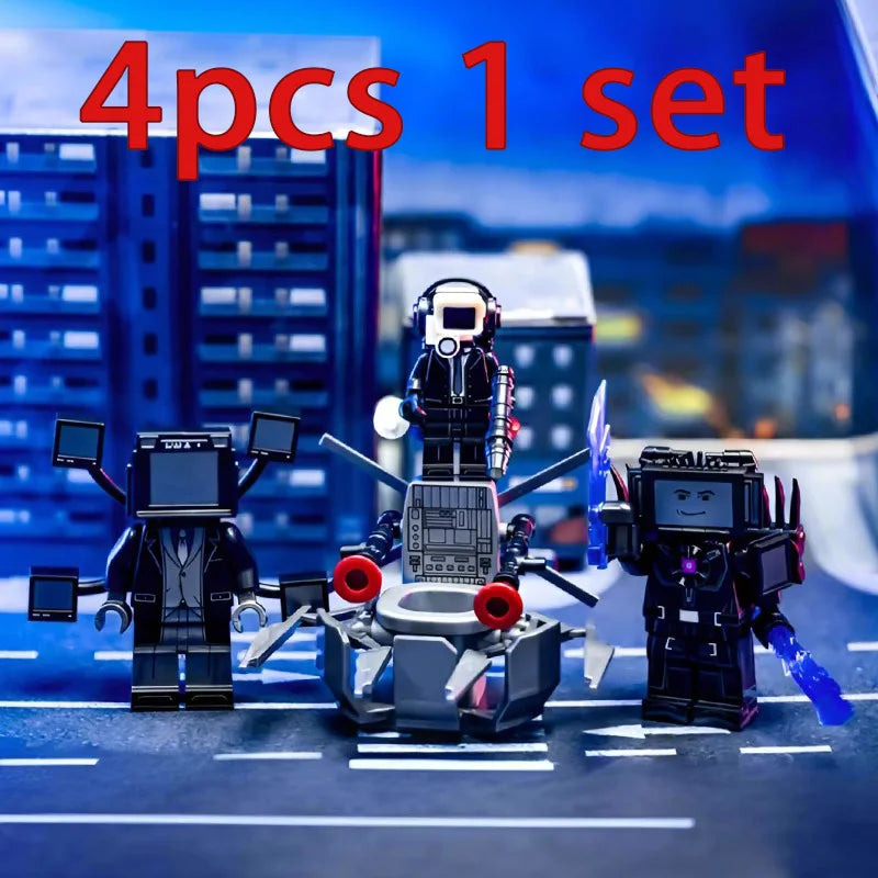 Titan Series Skibidi Toilet Building Blocks KDL823 k2184 Children Toys Set Clock TV Man Model DIY Bricks Toys For Christmas Gift