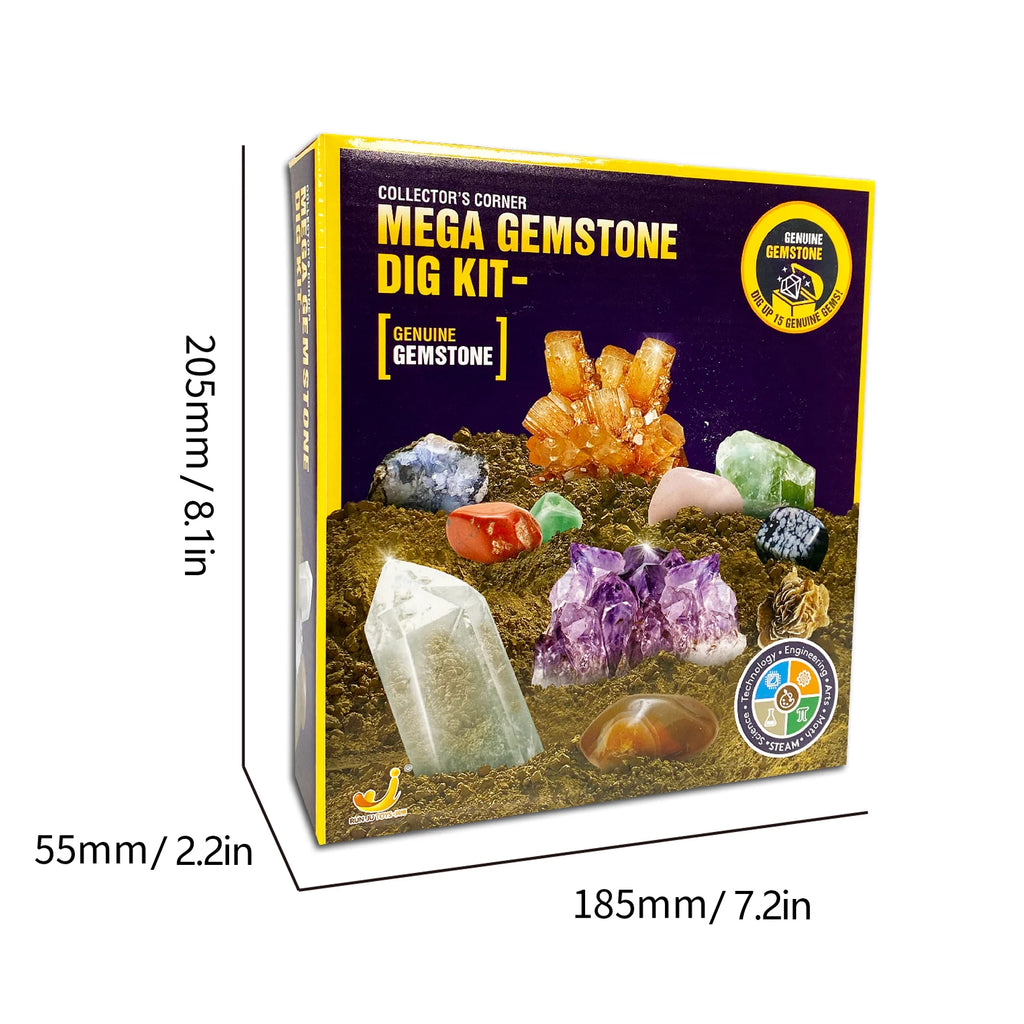 nationals geographics dig and discover gem stone crystal dig toy set child learning educational toy crystal mining kit Kids gift