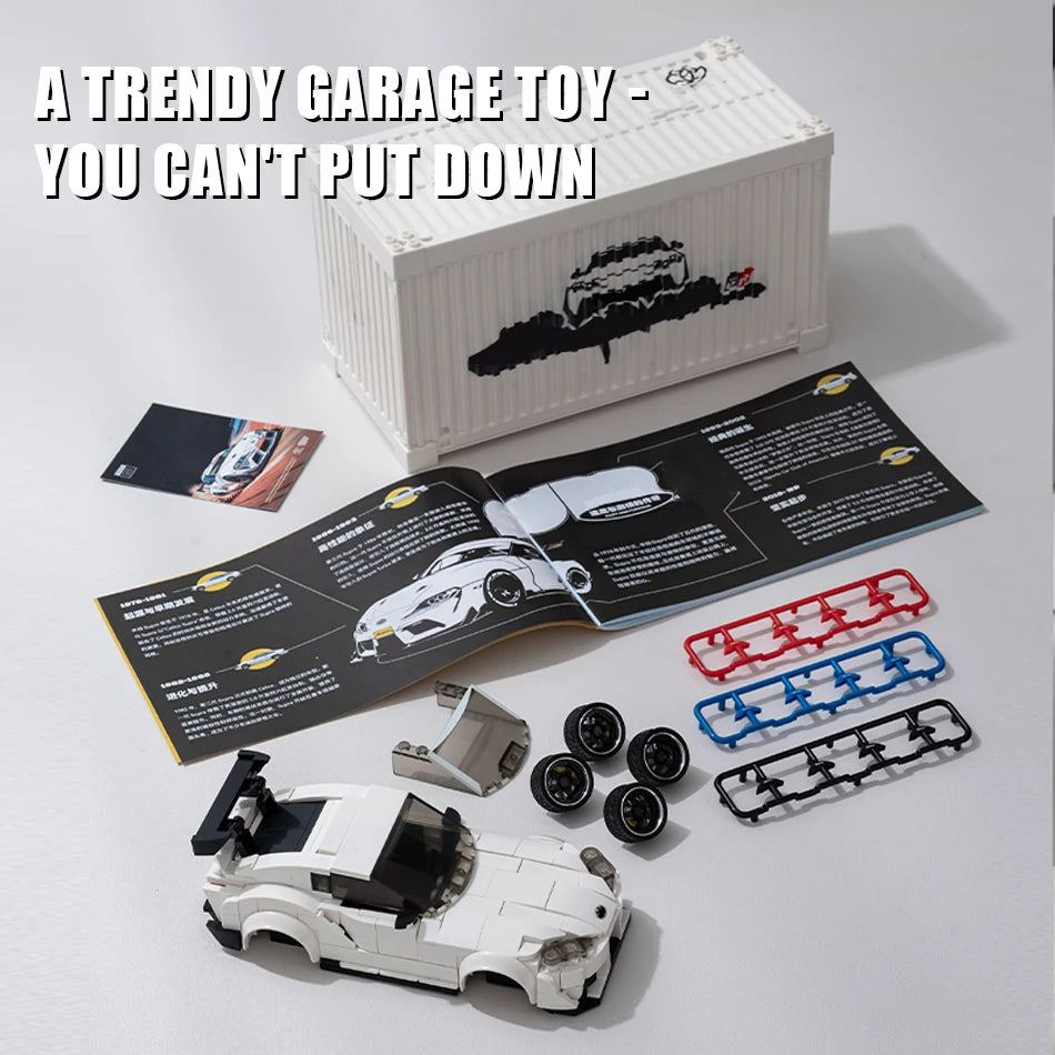 Speed Champion Racer Sports Car Supraed MOC Building Blocks Vehicle Bricks with Container Display Box Garage Toys for Kids Gifts