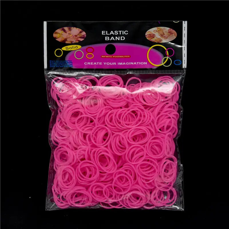 New Loom Rubber Bands Bracelet for Kids or Hair Rainbow Rubber Loom Bands Make Woven Bracelet DIY Craft Toys Christmas Gift