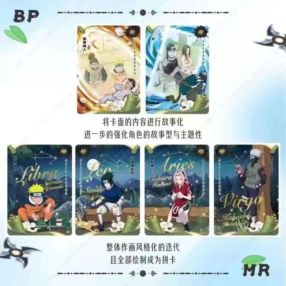 New Original KAYOU Naruto Collection Cards Anime Booster Box Rare Sasuke CR SP UR Ninja World Collection Cards Children Toy Gift