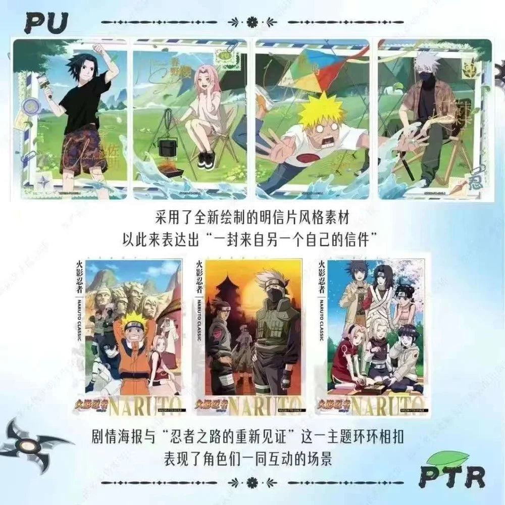 New Original KAYOU Naruto Collection Cards Anime Booster Box Rare Sasuke CR SP UR Ninja World Collection Cards Children Toy Gift