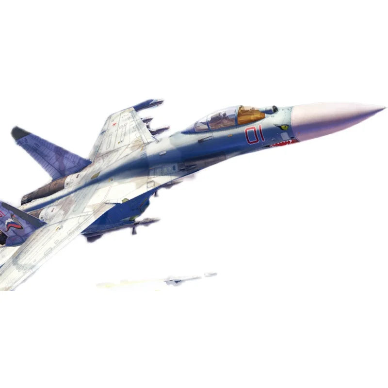 GWH Model L4824 1/48 SU-27 Single seat Fighter Plastic Toy Assembly Model Building Kits for Military Hobby Collection