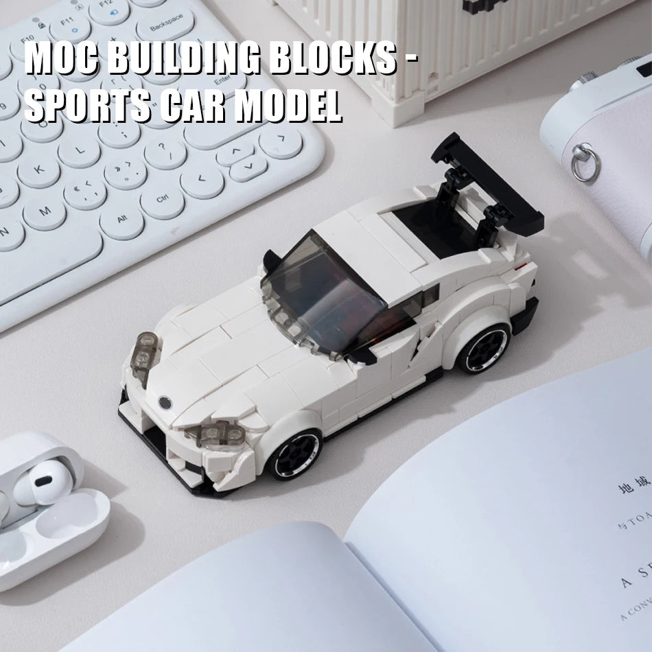 Speed Champion Racer Sports Car Supraed MOC Building Blocks Vehicle Bricks with Container Display Box Garage Toys for Kids Gifts
