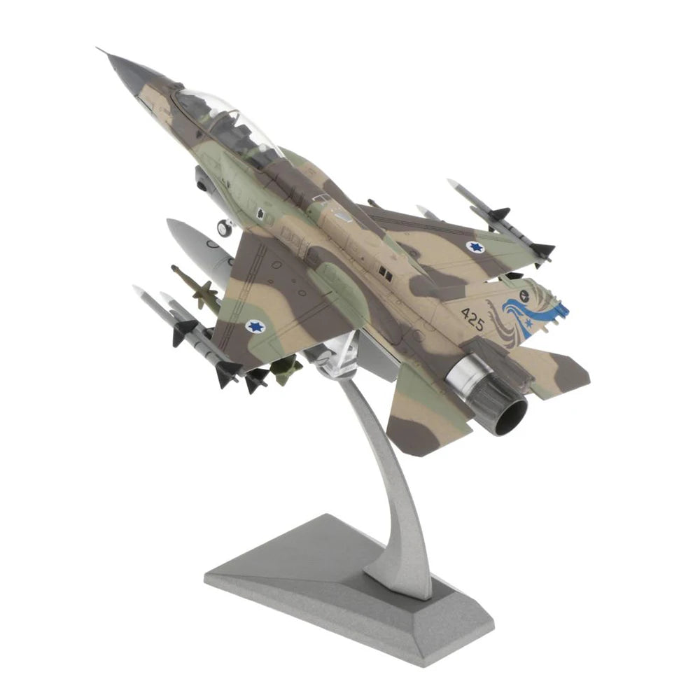1:72 1:100 Aircraft Plane Model F-16I F16D Fighting Falcon Diecast Metal Plane w/ Stands Playset Airplane Model Fighter Aircraft