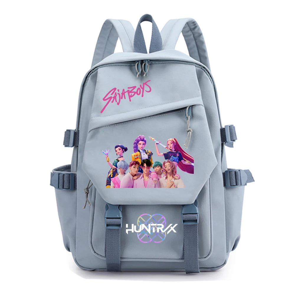 KPop Demon Hunters Huntrix Backpack Women Men  Fashion Travel Saja Boys Backpacks Outdoor Sport School Bag
