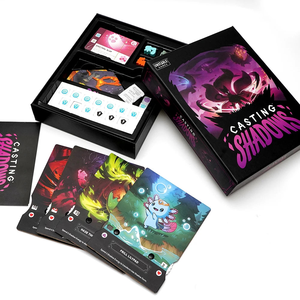 New Casting Shadows Base Game The Ice Storm Expansion Bundle Card Board Game For Family Party   Children Suitable Holiday Gift