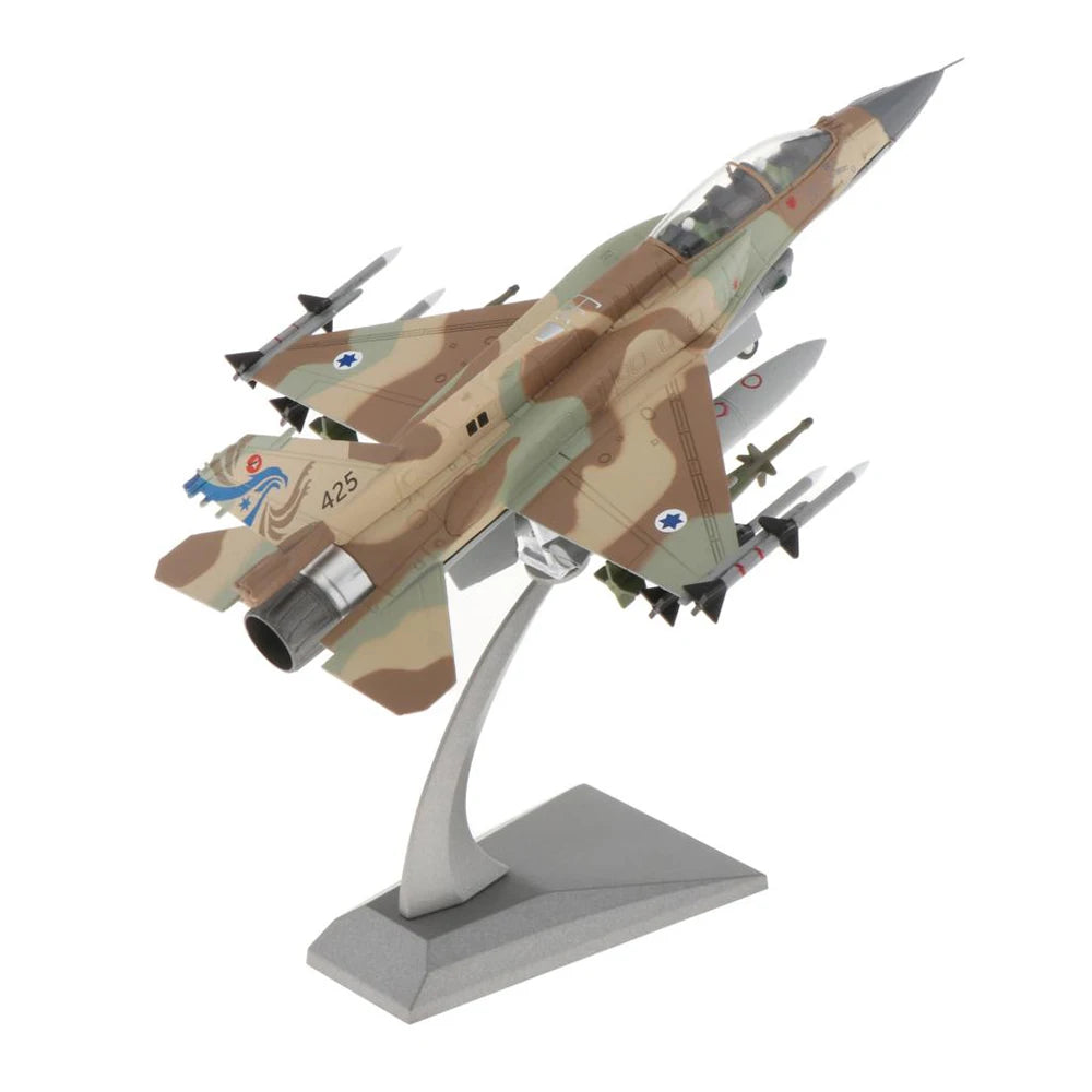 1:72 1:100 Aircraft Plane Model F-16I F16D Fighting Falcon Diecast Metal Plane w/ Stands Playset Airplane Model Fighter Aircraft