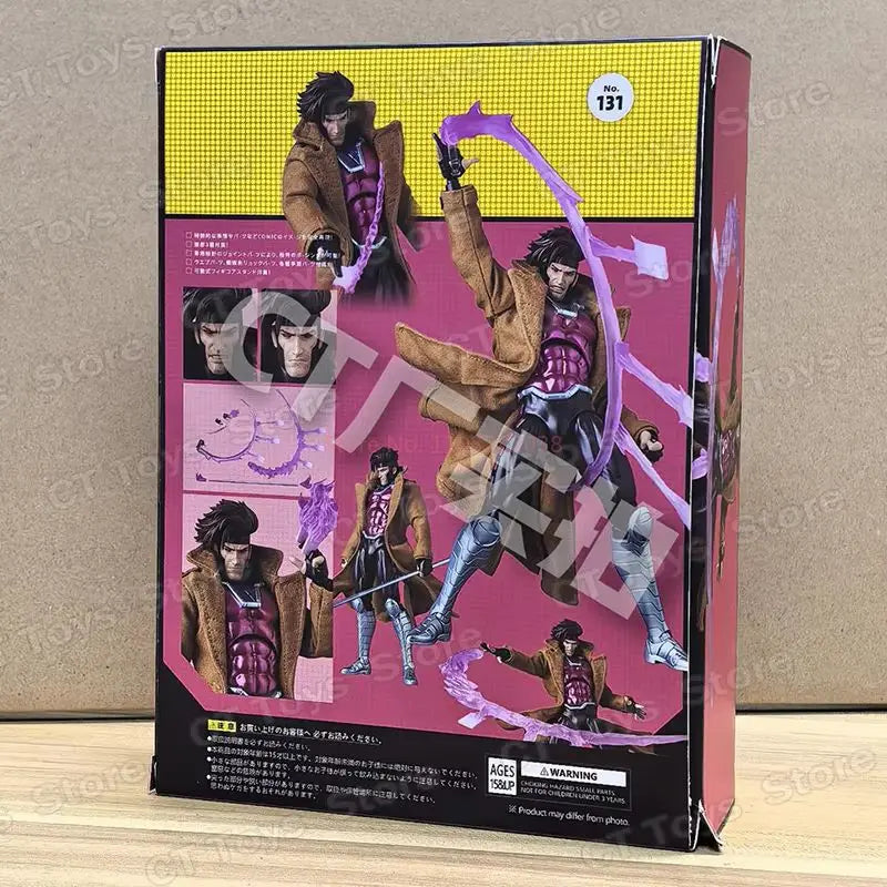 Ct Marvel Comics Style Gambit Mafex131 Articulated Manga Action Figure Poseable Collectible Model Kit X-Men Fans Birthday Gift