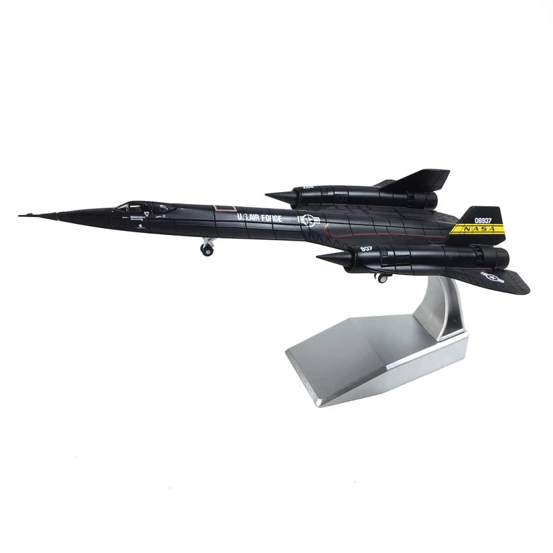 JASON TUTU 1/144 Scale US Air Force SR-71 Blackbird Reconnaissance Fighter Alloy Model Diecast Military Missile bomber
