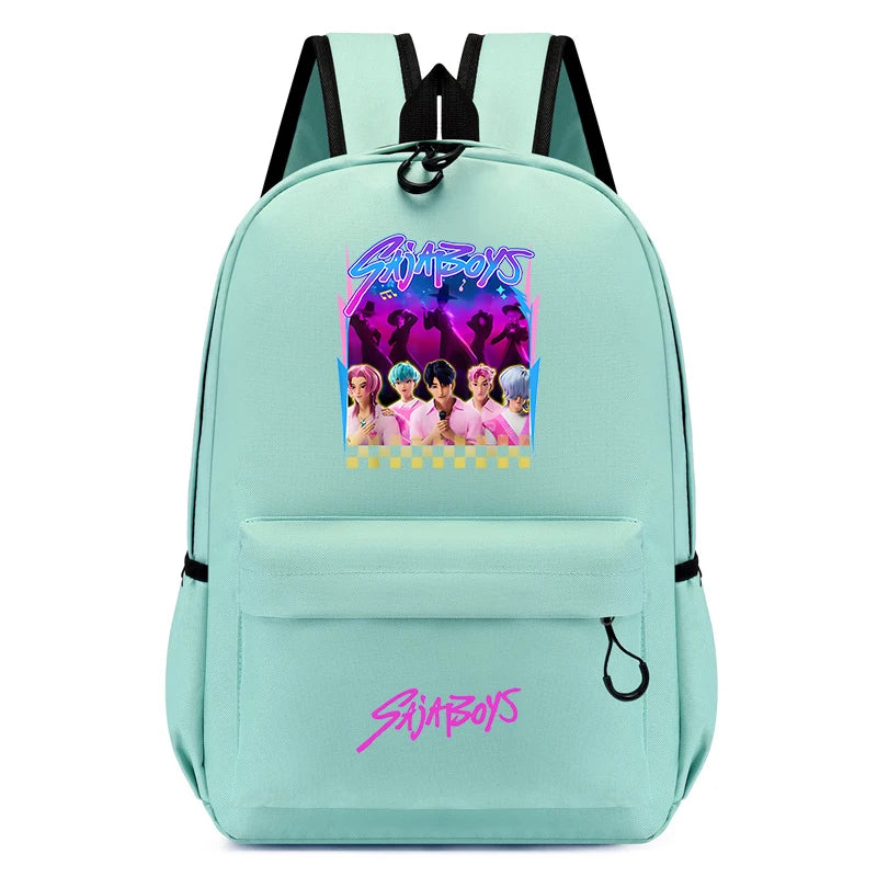 2025 New Fashion KPop Demon Hunters Backpack Back To School Boys Girls Cartoon Anime Canvas Backpacks Children's Small Schoolbag