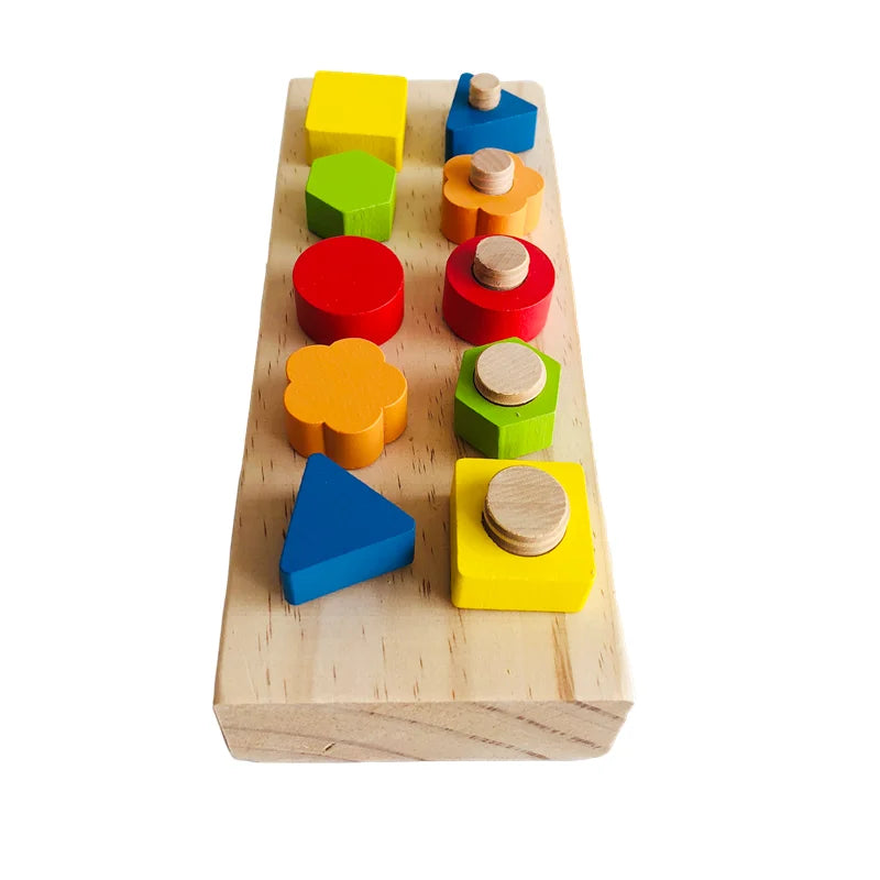 Montessori Wooden Toys Nuts and Bolts Board Fine Motor Skill Activities Matching Game for Children Early Childhood Education