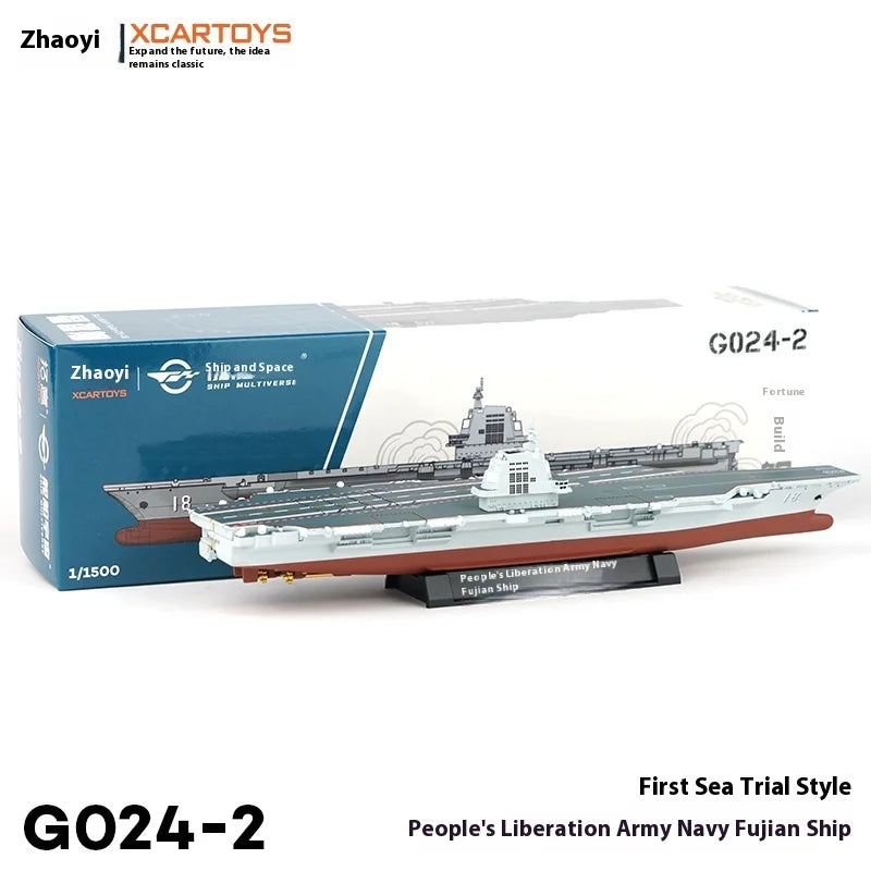 Tuoyi Alloy Ship Chinese People's Liberation Army Navy Fujian Ship Carrier Aircraft Marine Scene Set Children's Toys Gifts