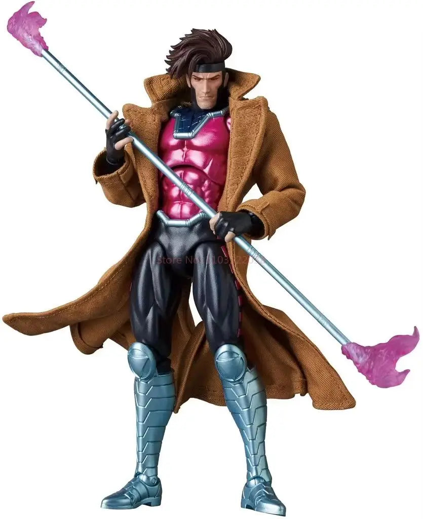 Ct Marvel Comics Style Gambit Mafex131 Articulated Manga Action Figure Poseable Collectible Model Kit X-Men Fans Birthday Gift