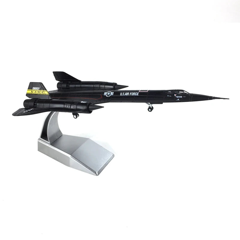 JASON TUTU 1/144 Scale US Air Force SR-71 Blackbird Reconnaissance Fighter Alloy Model Diecast Military Missile bomber