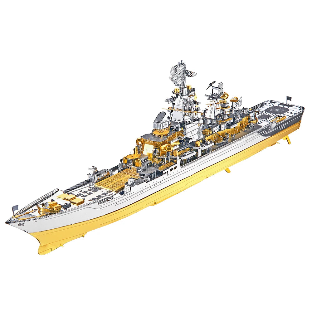 Piececool 3D Puzzles Yamato Nagato Class Battleship Model Building Kit DIY Boat Toys for Adult Brain Teaser Birthday Gifts