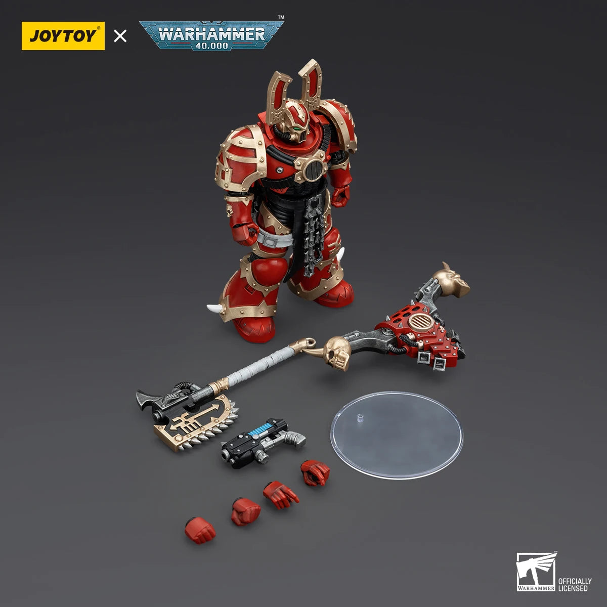 JOYTOY Warhammer 40k World Eaters Khorne Berzerker 3 Action Figures Original Collection Doll Decoration Gift Garage Model