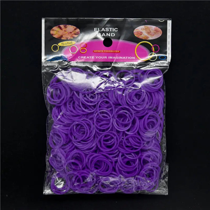 New Loom Rubber Bands Bracelet for Kids or Hair Rainbow Rubber Loom Bands Make Woven Bracelet DIY Craft Toys Christmas Gift