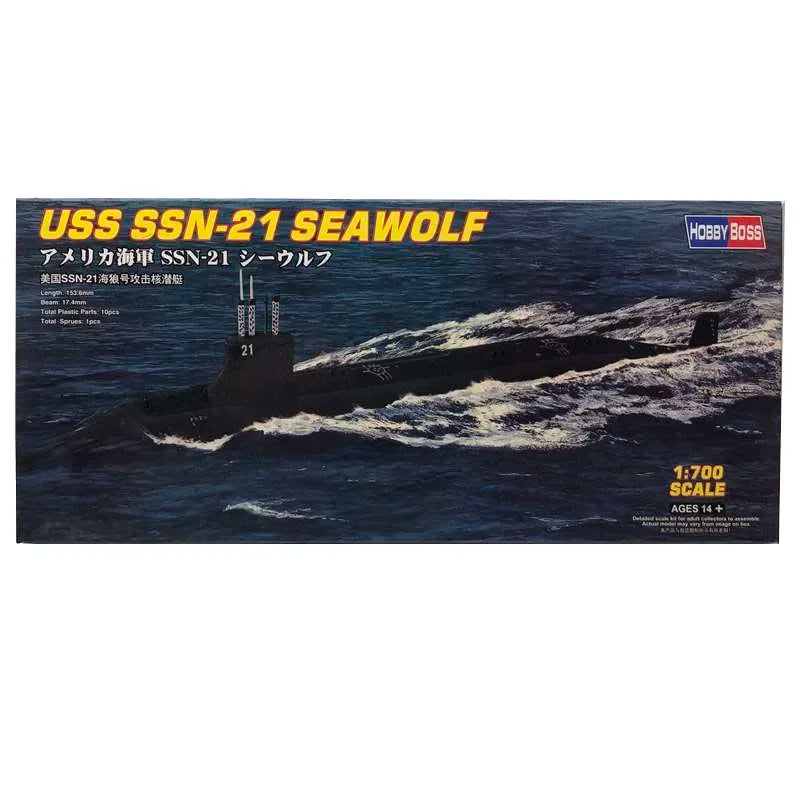 USA Navy USS SSN-21 SEAWOLF Nuclear Attack Submarine 1/700 Scale Plastic Assemble Model Kit HOBBY BOSS