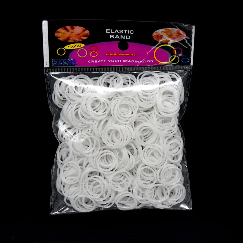 New Loom Rubber Bands Bracelet for Kids or Hair Rainbow Rubber Loom Bands Make Woven Bracelet DIY Craft Toys Christmas Gift