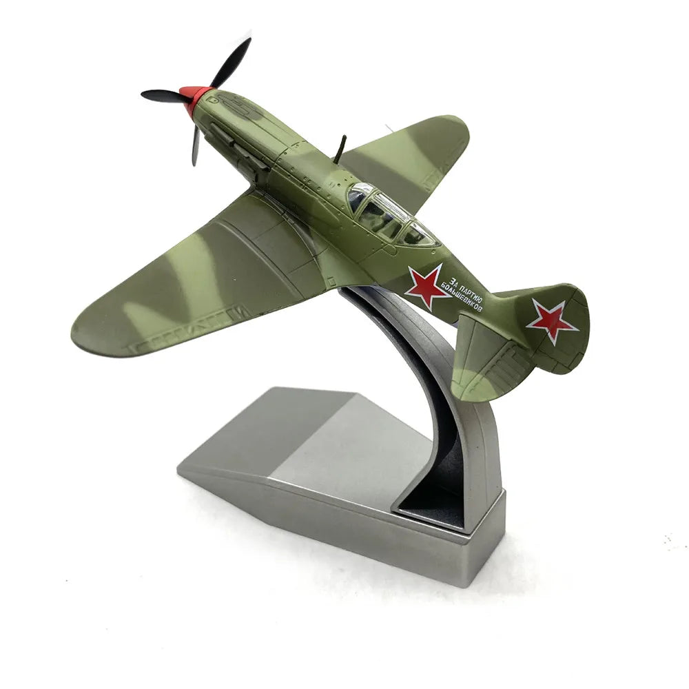 Military WW2 MiG-3 Fighter 1:72 Scale Model With Stand Soviet Alloy Plane Collection Gift For Man