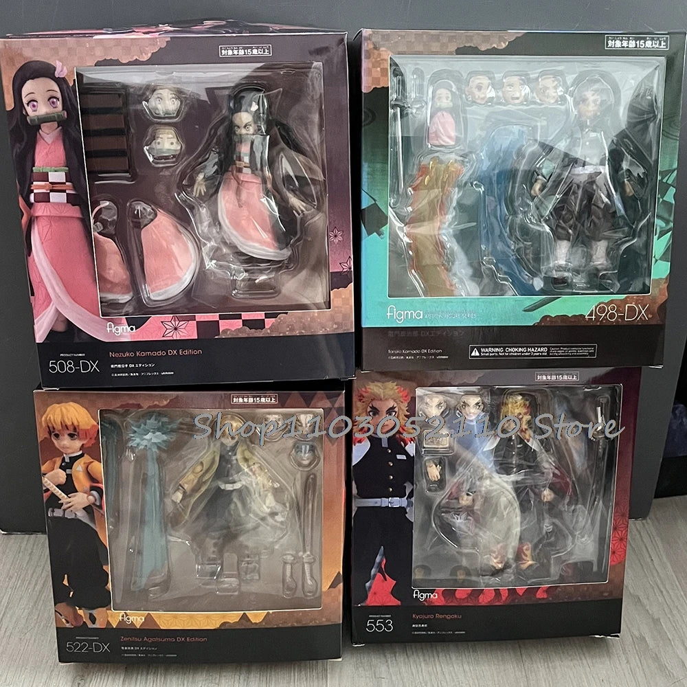 Figma Demon Slayer Figure Kimetsu no Yaiba Rengoku Kyoujurou 553 Tanjirou 498 Agatsuma Zenitsu 522 Kamado Nezuko Kamado 508 Gift