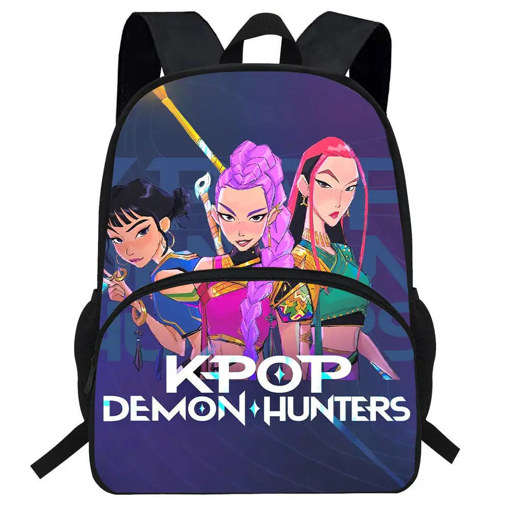 Anime Movie KPop Demon Hunters Backpack Mira Lumi Zoe Cosplay School Students Schoolbag Boys Girls Anime Pencil Bag Lunch Bag