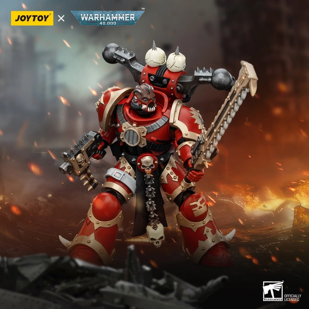 JOYTOY Warhammer 40k World Eaters Khorne Berzerker 6 Action Figures Original Collection Doll Decoration Gift Garage Model