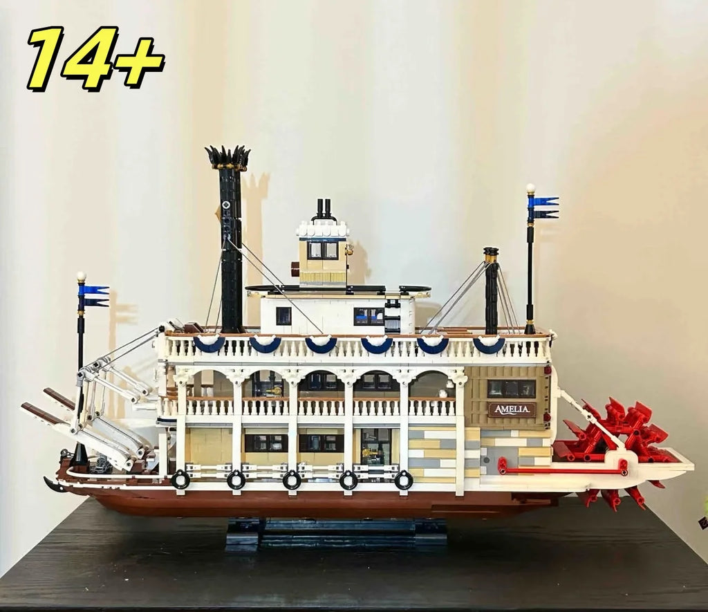 4090pcs Home Decoration Creative Boat Model Kit Compatible with 21356 Desktop Decoration Adult and Children's Gifts