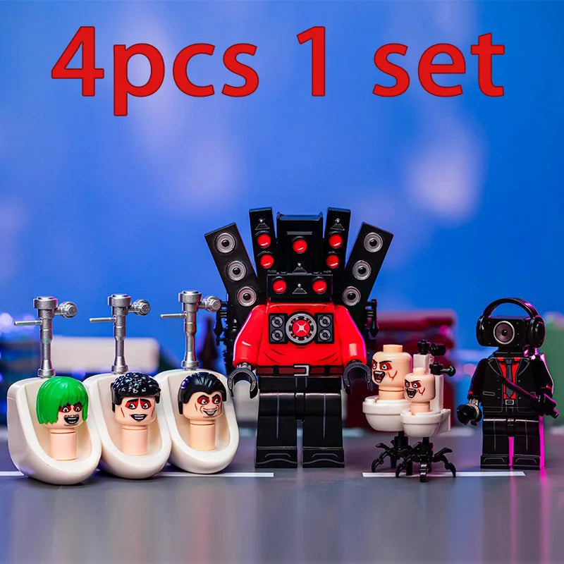 Titan Series Skibidi Toilet Building Blocks KDL823 k2184 Children Toys Set Clock TV Man Model DIY Bricks Toys For Christmas Gift
